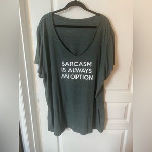 Comfy tee shirt with funny saying